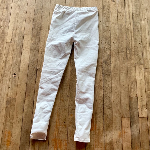 Venti6 Cream Faux Suede Leggings - Picture 7 of 9